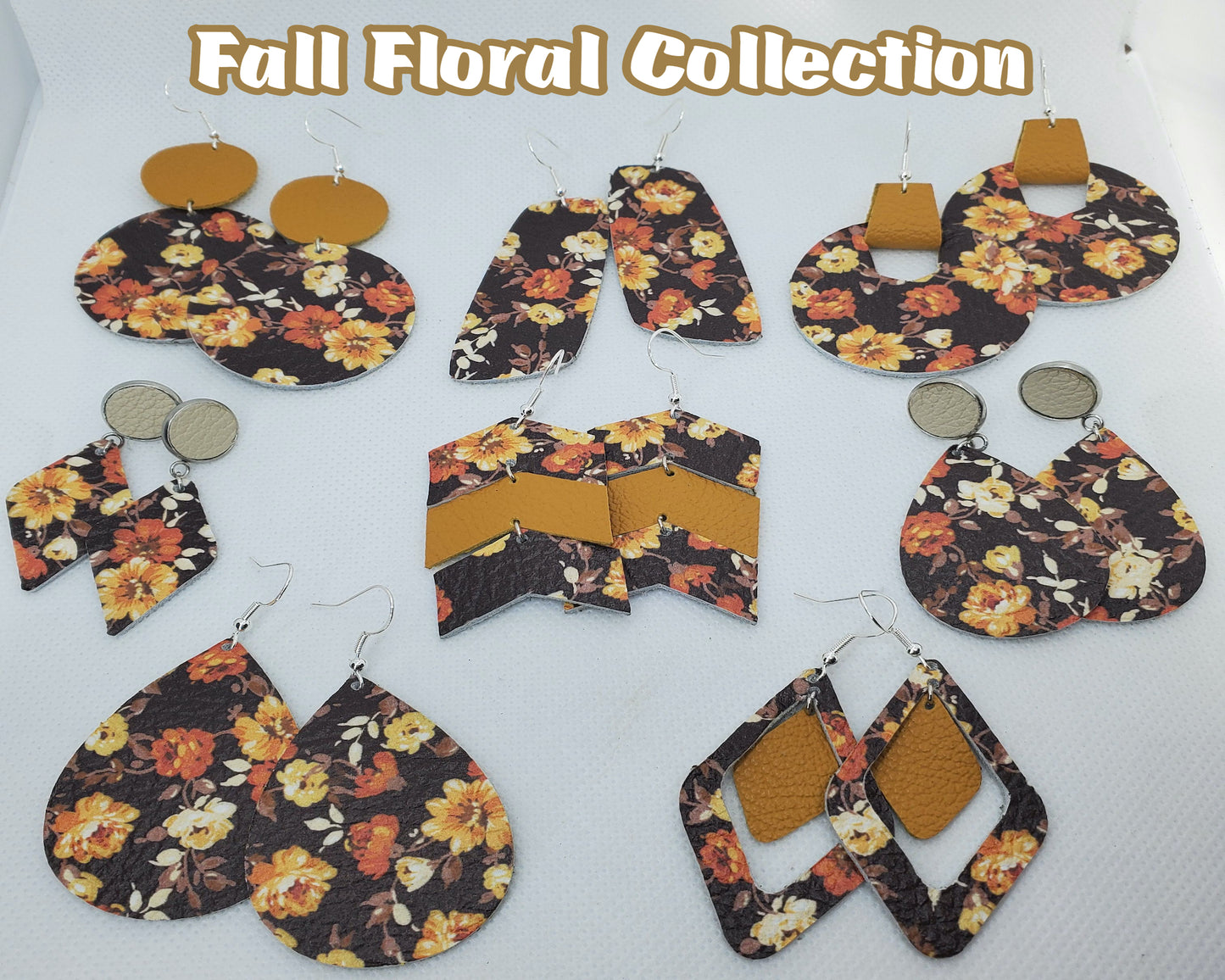 Fall Floral Leather Earring Collection