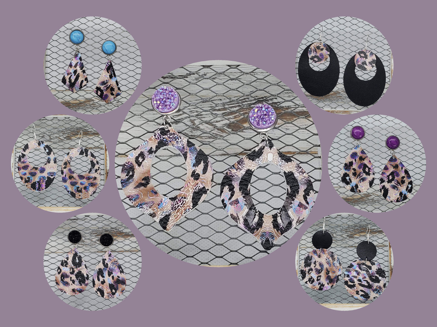 Festival Leopard Leather Earrings