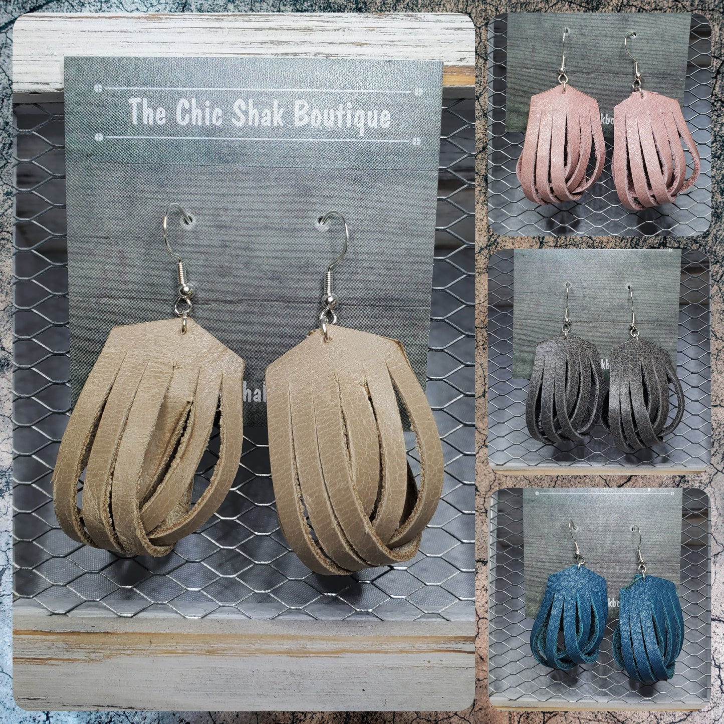Leather Twist Earrings