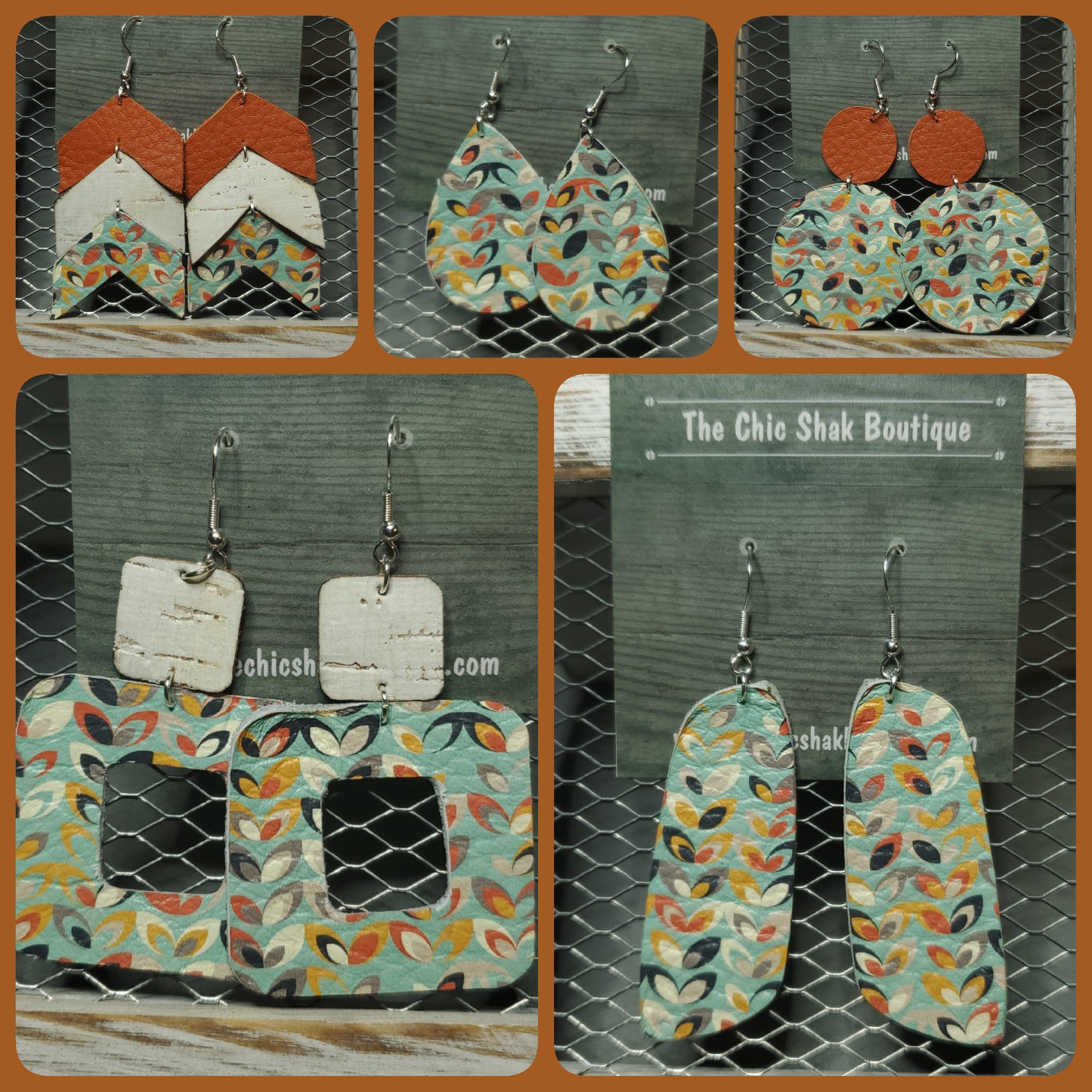 Lotus Petal Leather Earrings