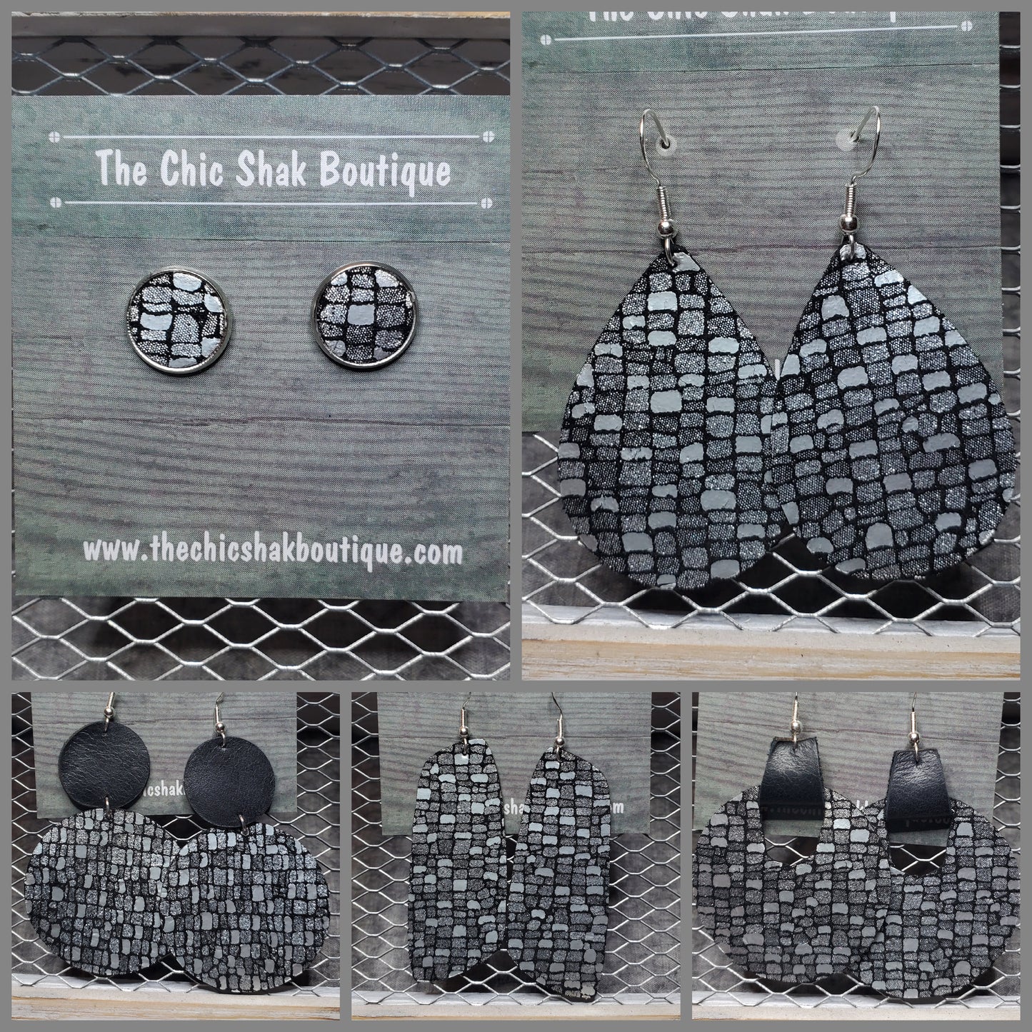 Sandstone Leather Earrings