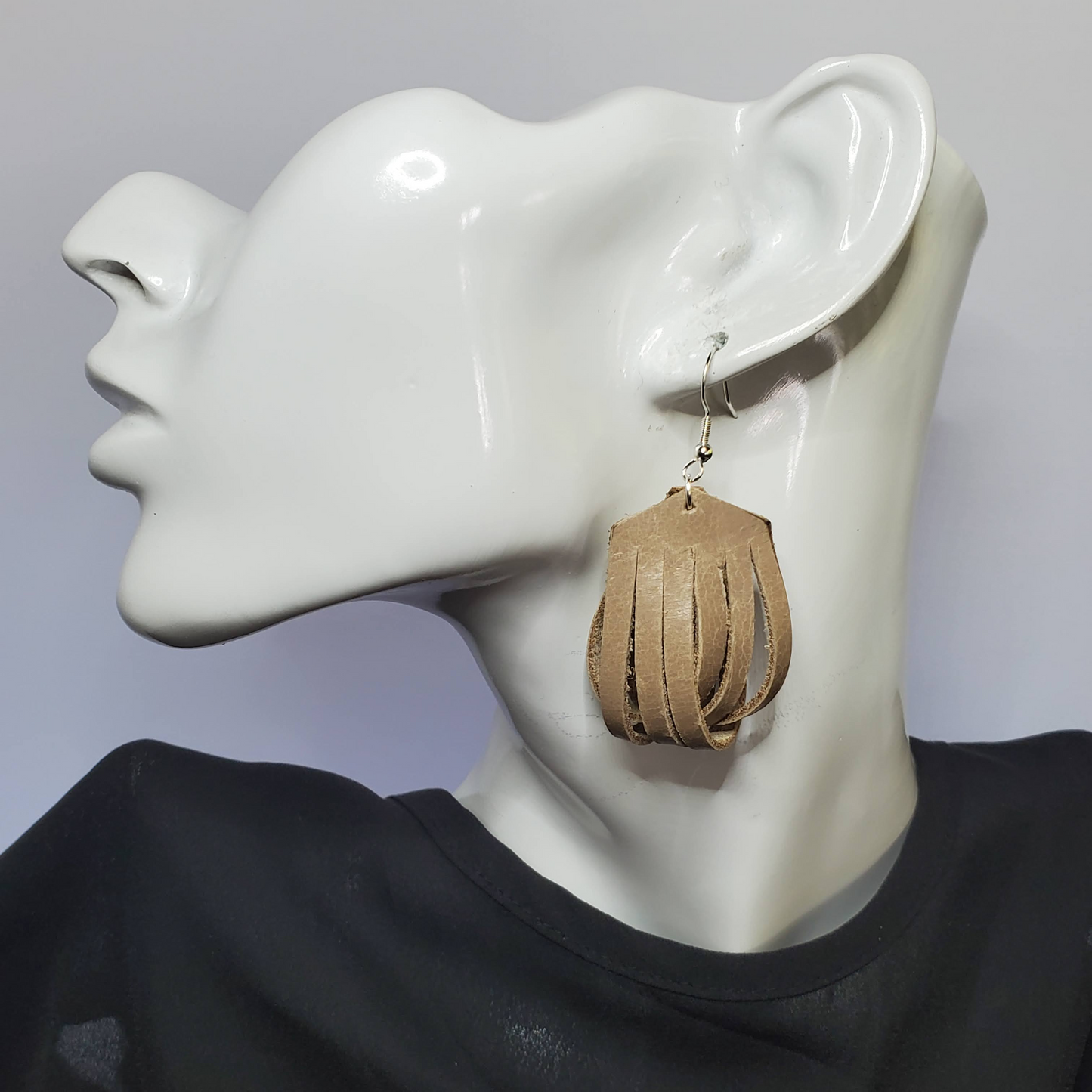 Leather Twist Earrings