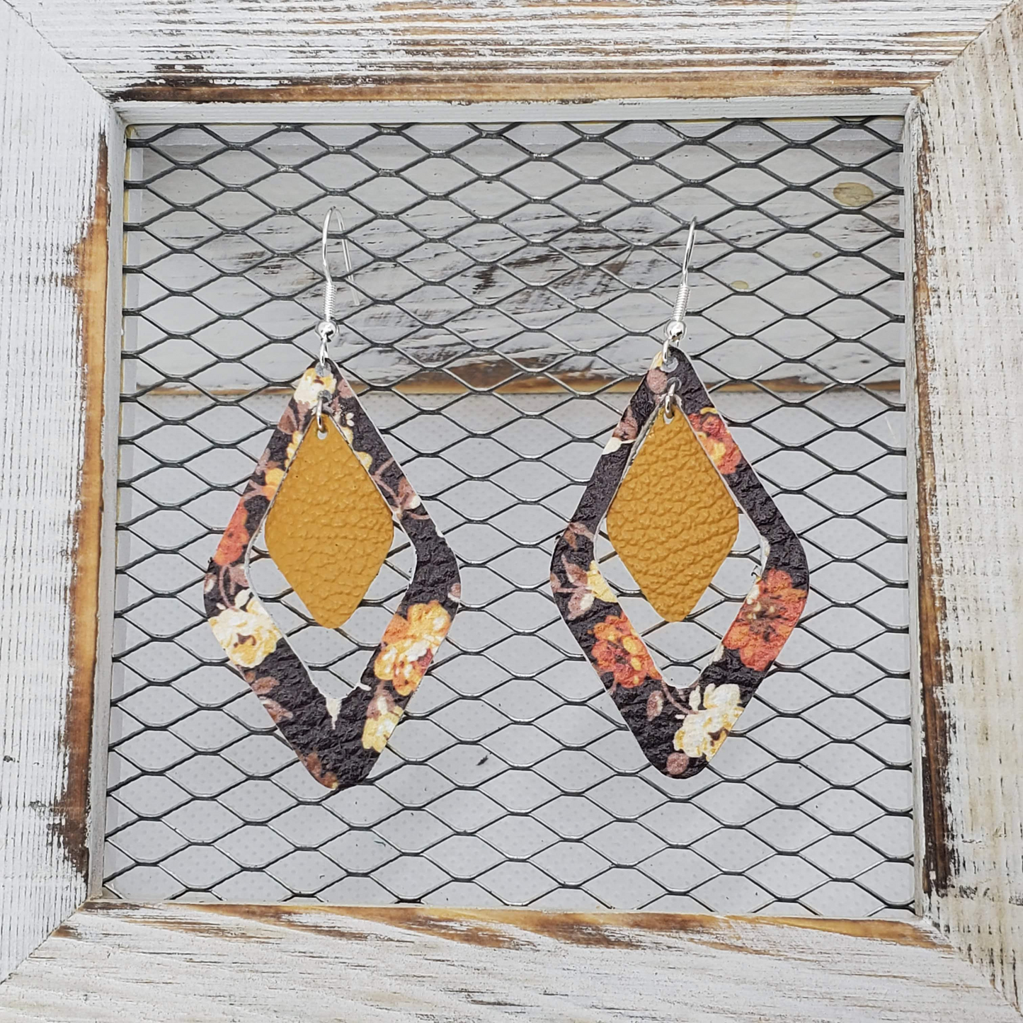 Fall Floral Leather Earring Collection