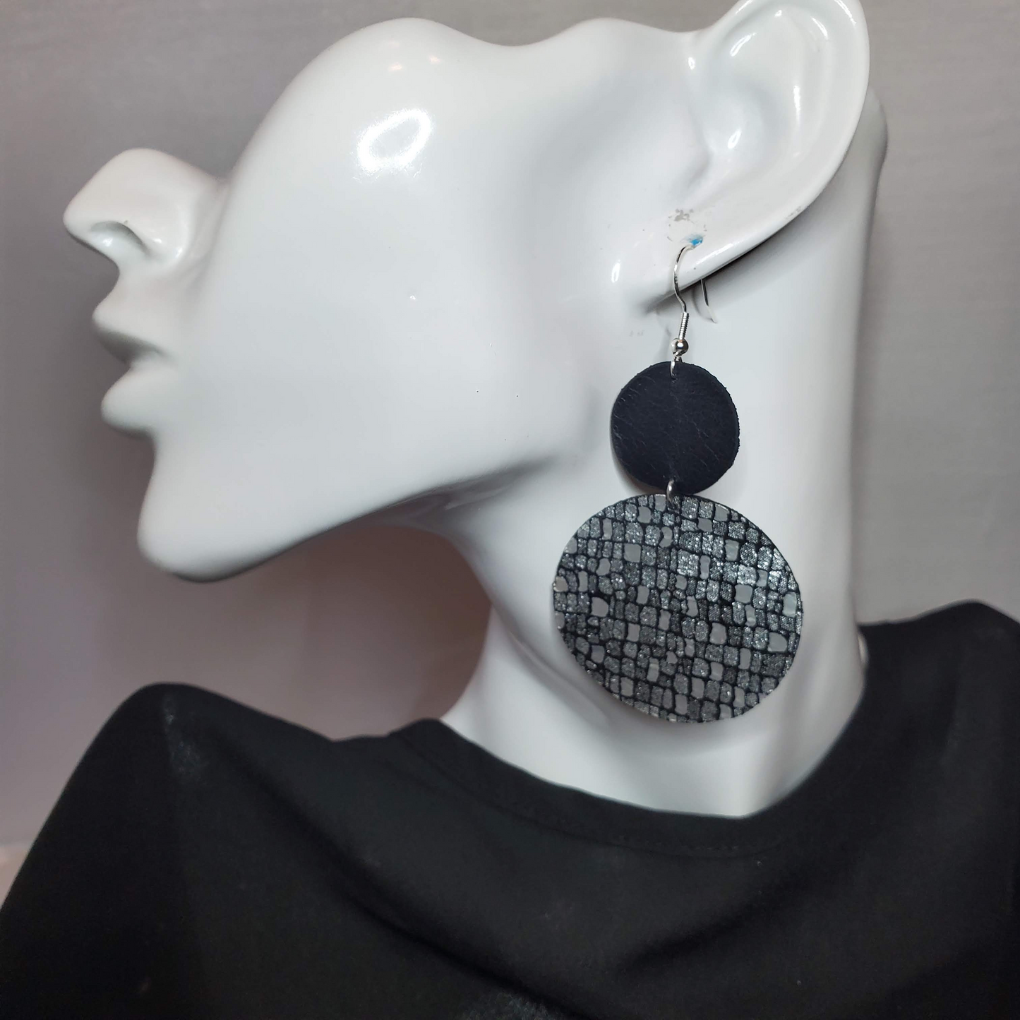 Sandstone Leather Earrings