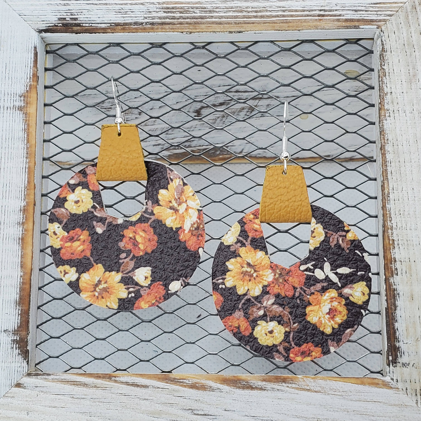 Fall Floral Leather Earring Collection