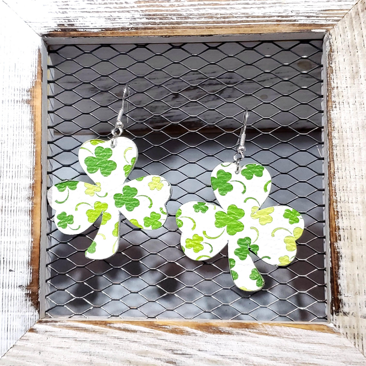 St. Patrick's Day Leather Earrings