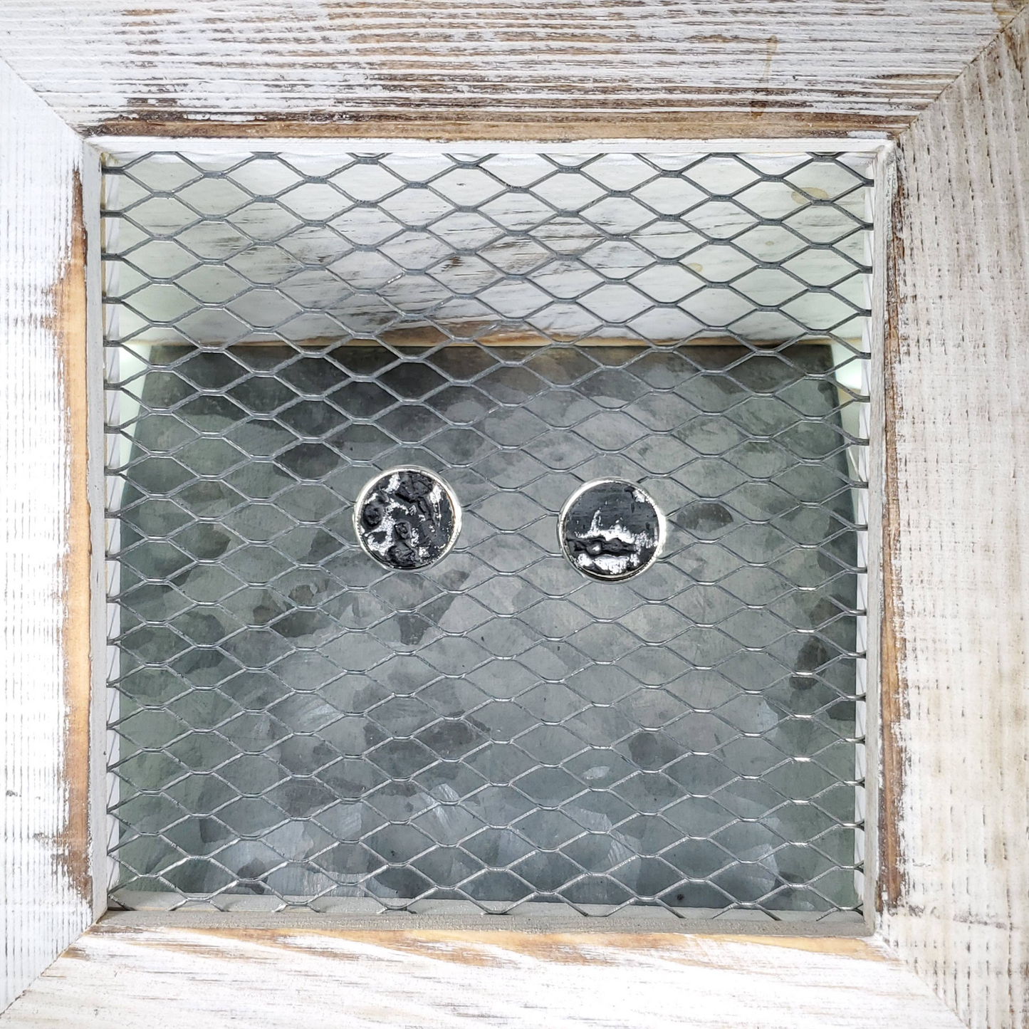 Grey Wildwood Leather Earrings