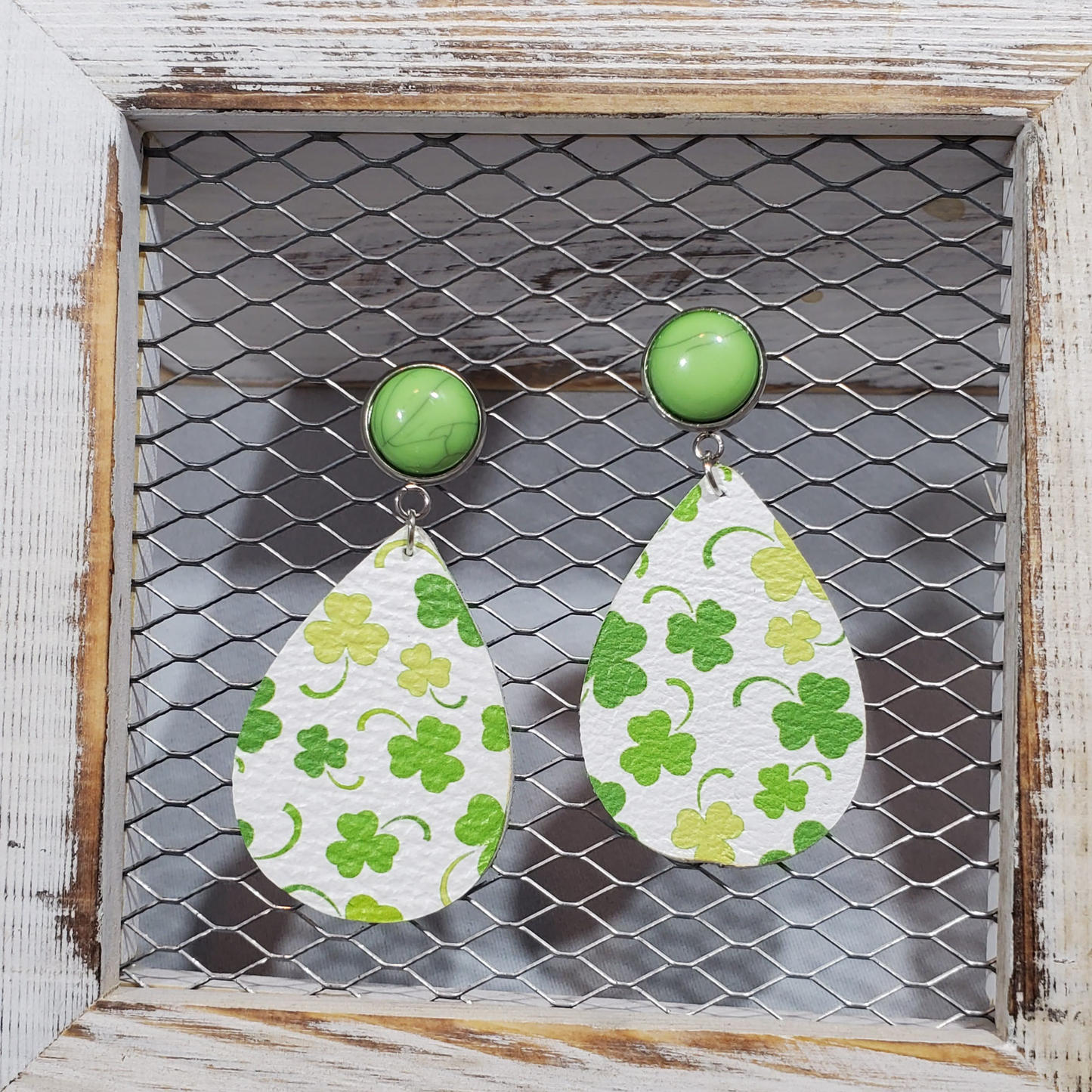 St. Patrick's Day Leather Earrings