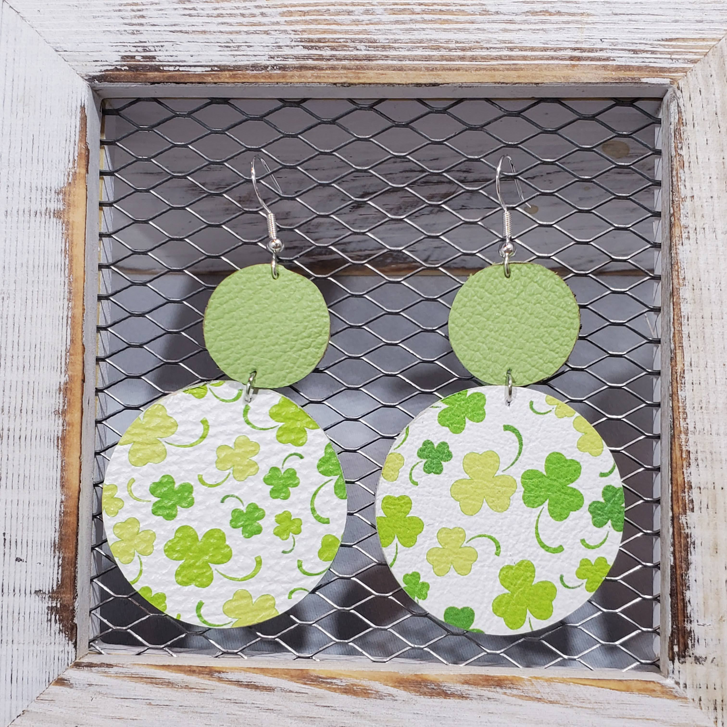 St. Patrick's Day Leather Earrings