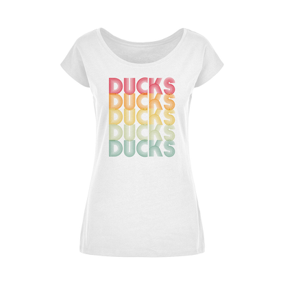 Ducks Ducks Ducks Wide Neck Womens T-Shirt XS-5XL