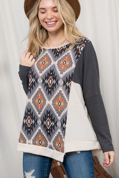 Aztec Print Mix and Match Top