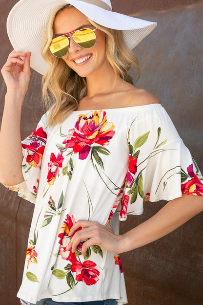 FLORAL OFF SHOULDER TOP