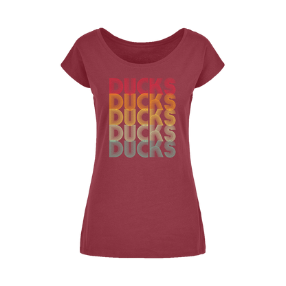 Ducks Ducks Ducks Wide Neck Womens T-Shirt XS-5XL