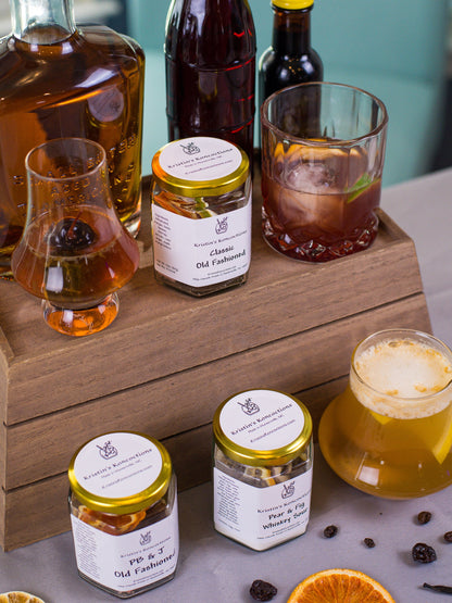 Bourbon Lover Gift Set – 3-Jar Old Fashioned & Whiskey Cocktail Kit