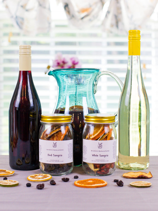 Red & White Sangria Kit – DIY Wine Cocktail Gift Set for Hostess or Brunch