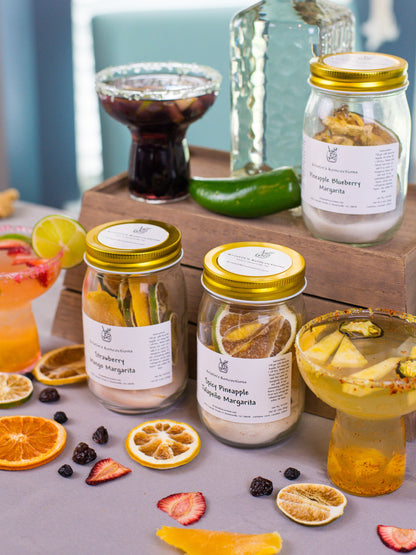 Margarita Cocktail Kit Gift Set – Spicy Jalapeño, Pineapple & Strawberry Mango