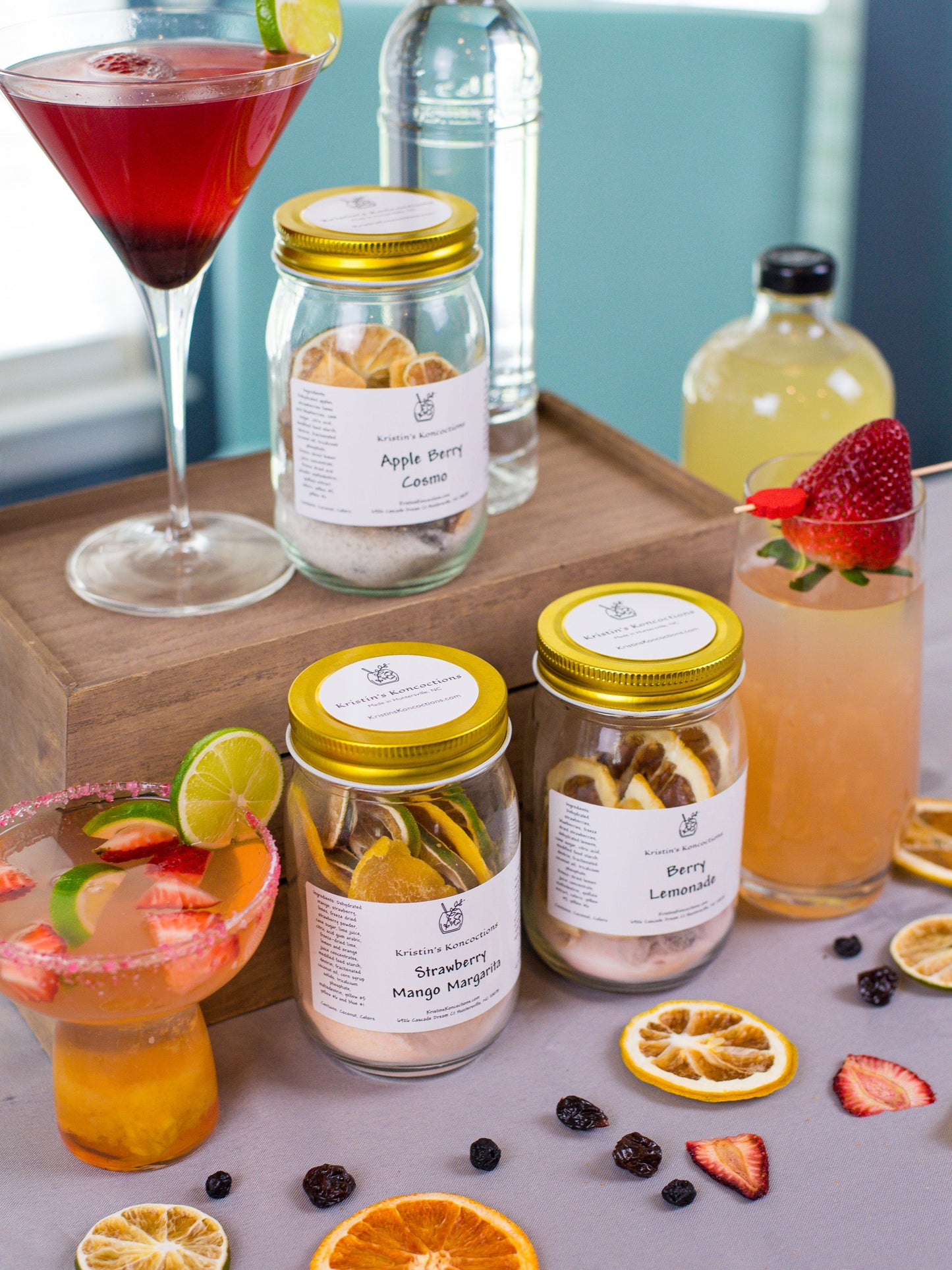 Summer Cocktail Kit Gift Set – 3-Jar Infusion Bundle for Cocktail Lovers