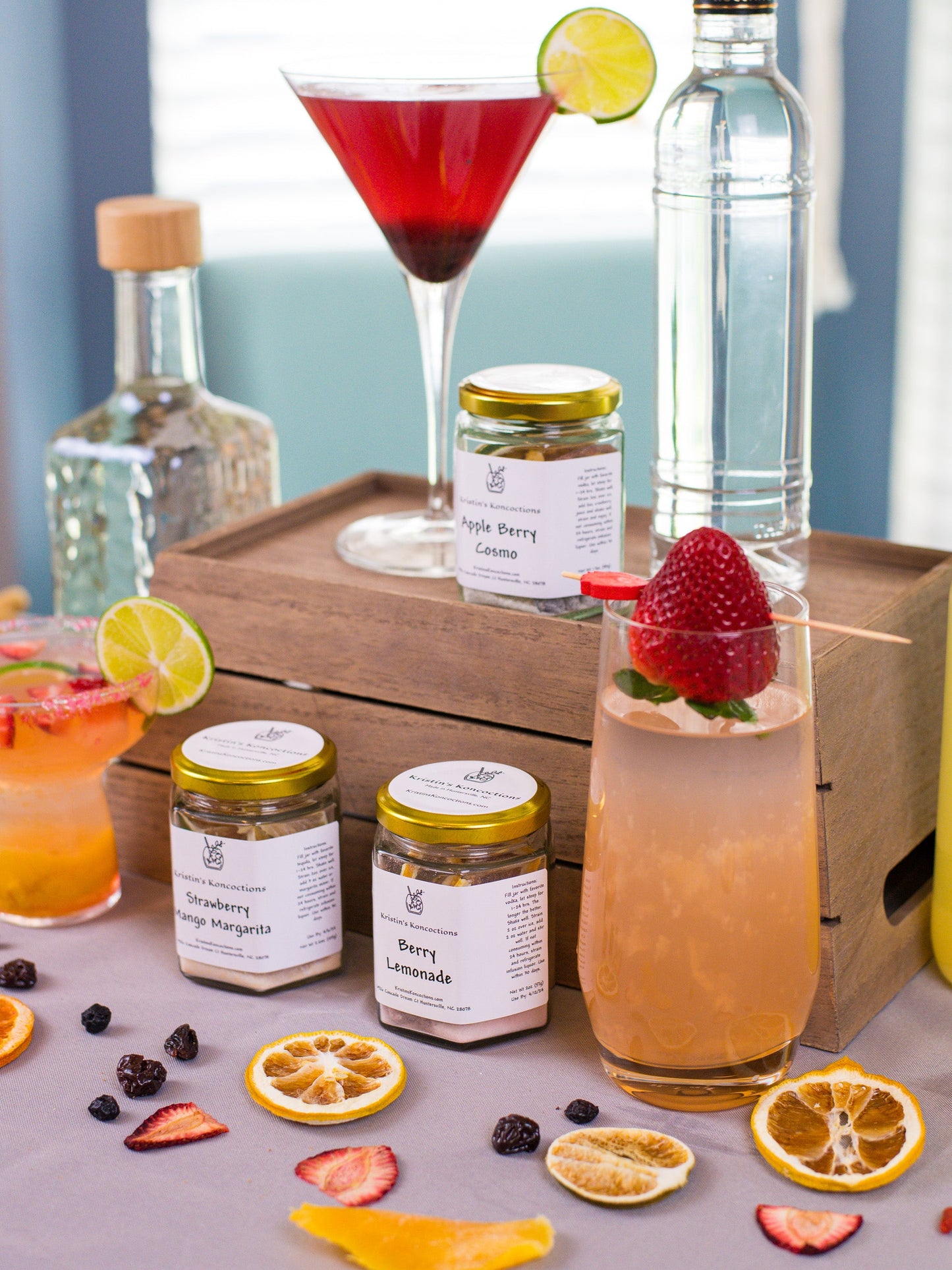Summer Cocktail Kit Gift Set – 3-Jar Infusion Bundle for Cocktail Lovers