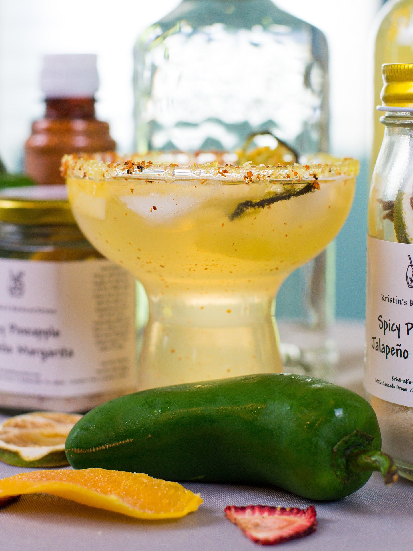 Margarita Cocktail Kit Gift Set – Spicy Jalapeño, Pineapple & Strawberry Mango