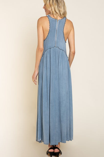 POL Sleeveless Front Slit Maxi Dress