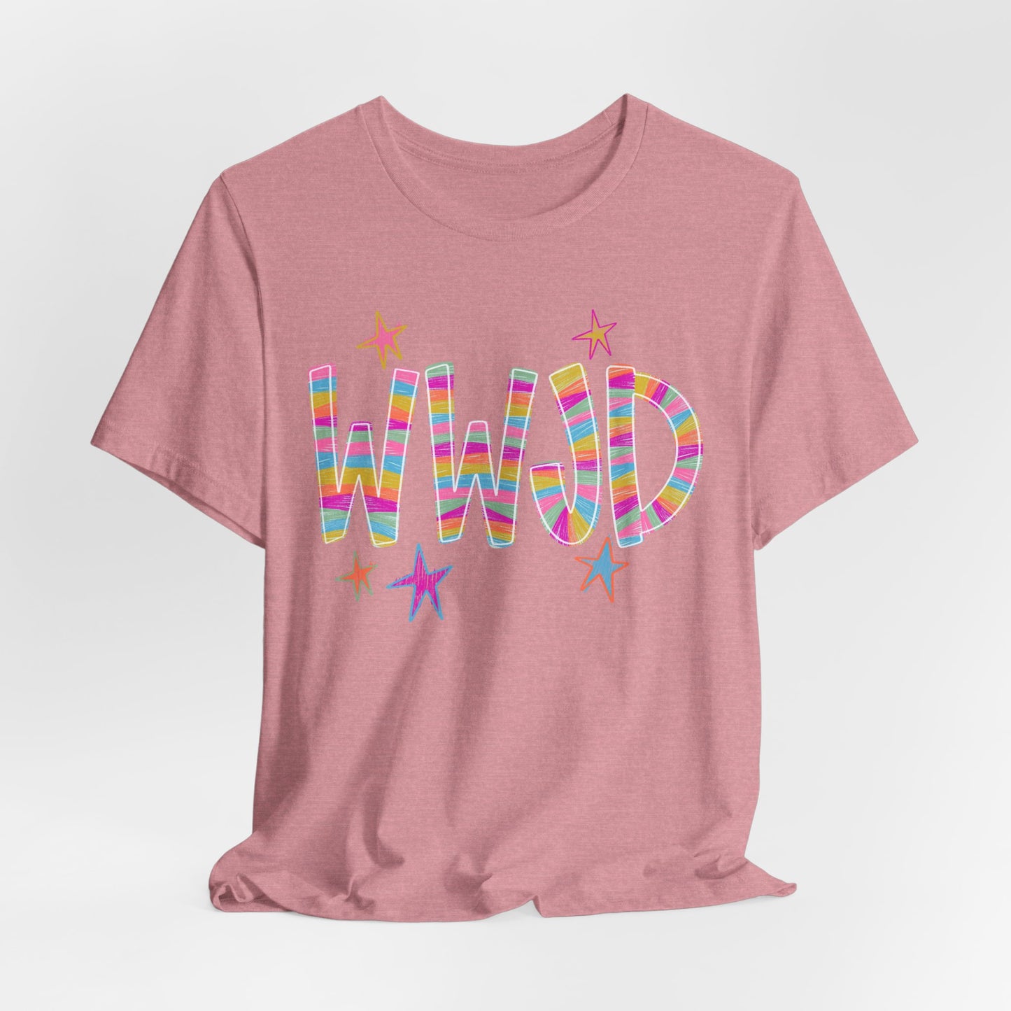 WWJD Rainbow Graphic Tee
