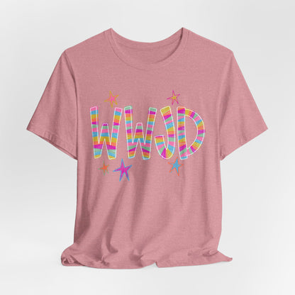 WWJD Rainbow Graphic Tee