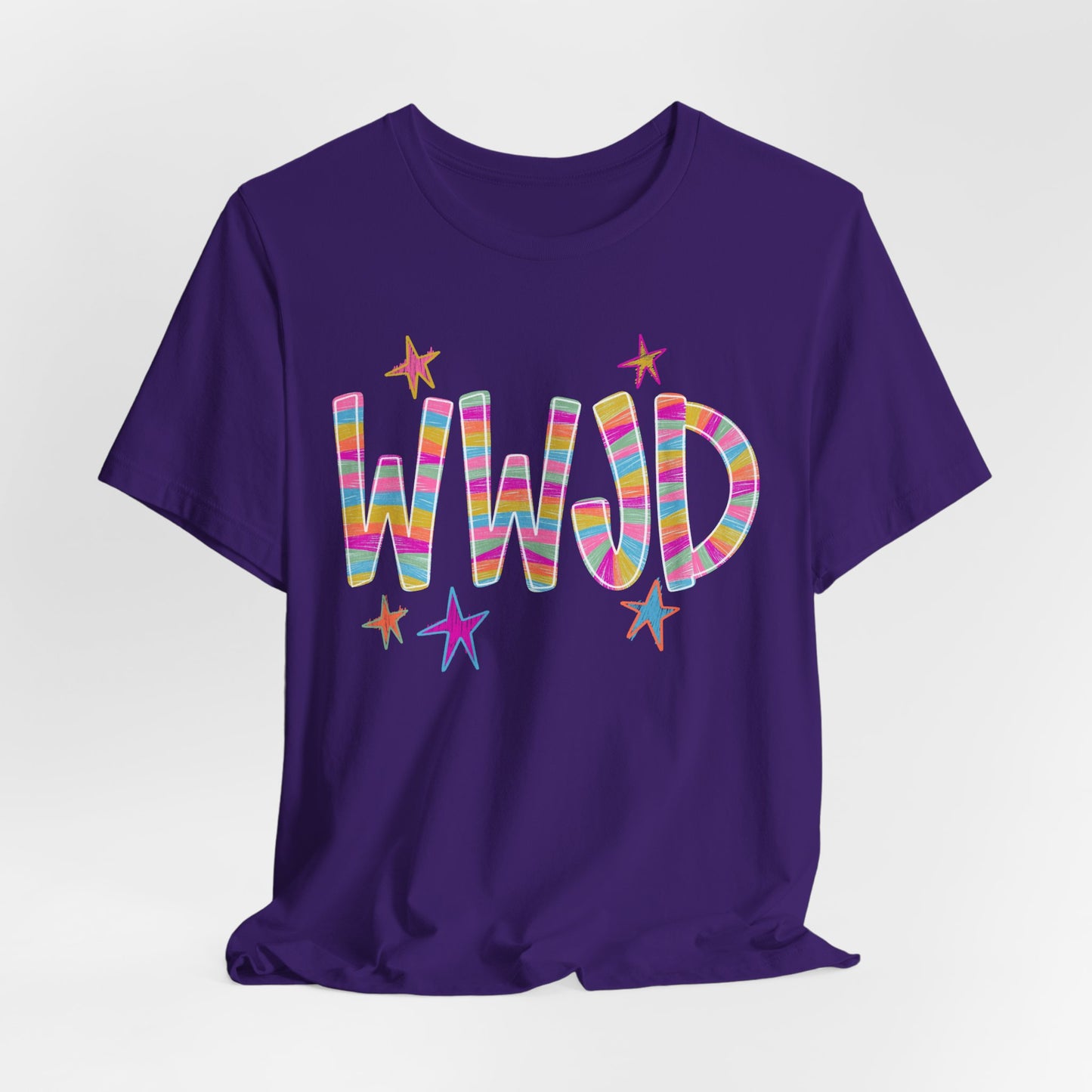 WWJD Rainbow Graphic Tee