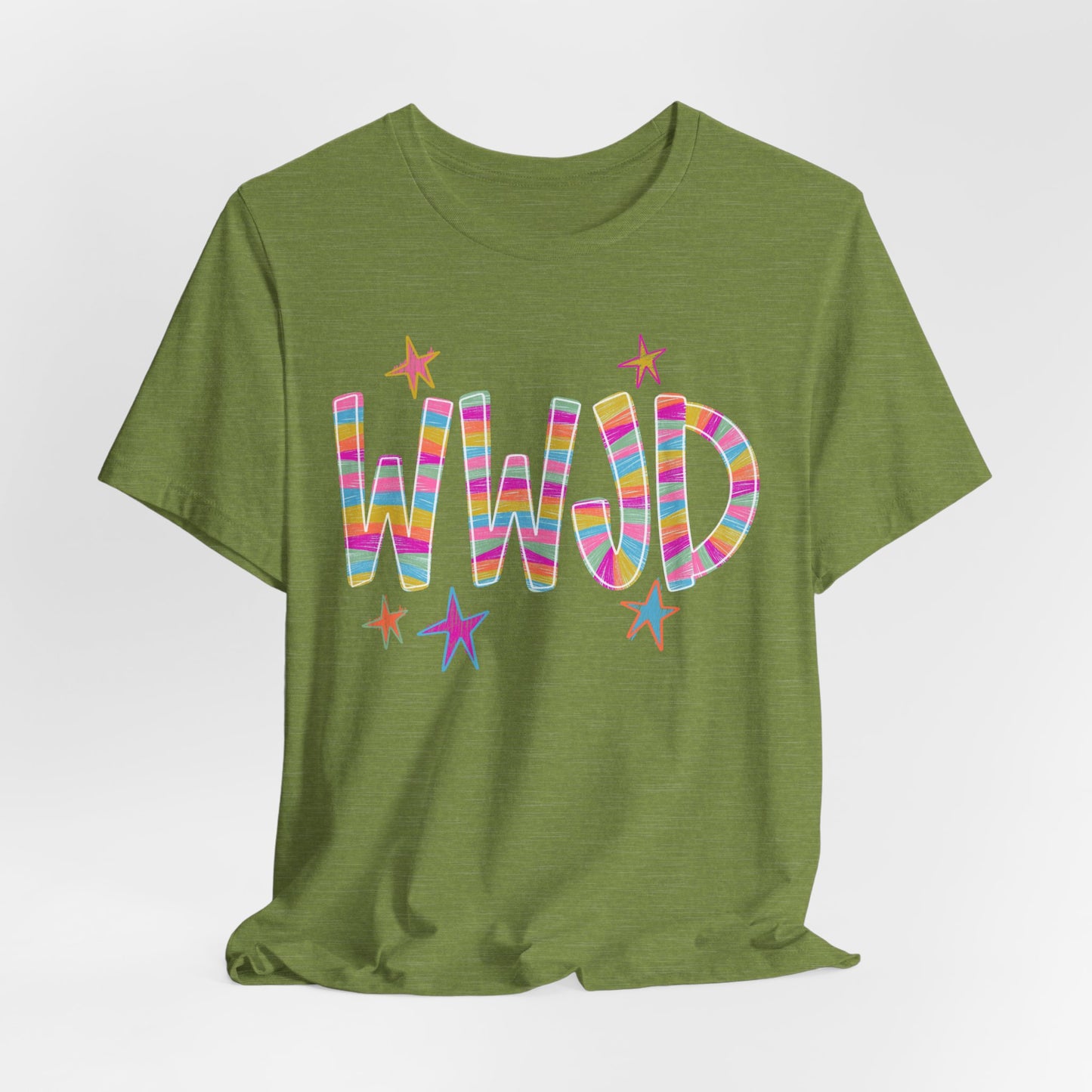 WWJD Rainbow Graphic Tee
