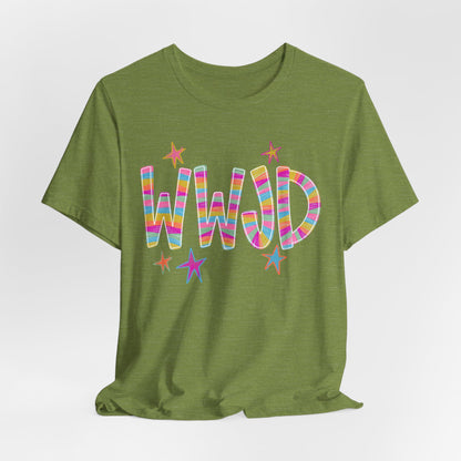 WWJD Rainbow Graphic Tee