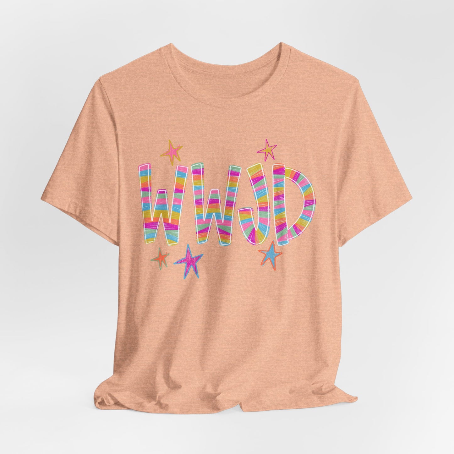 WWJD Rainbow Graphic Tee