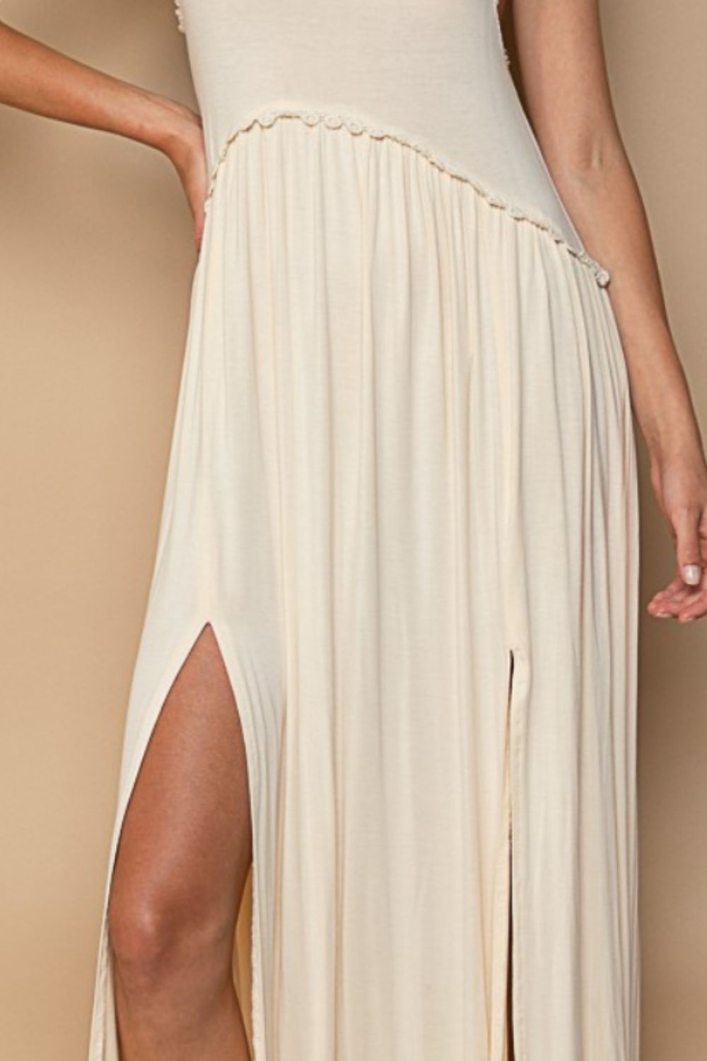 POL Sleeveless Front Slit Maxi Dress