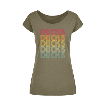 Ducks Ducks Ducks Wide Neck Womens T-Shirt XS-5XL