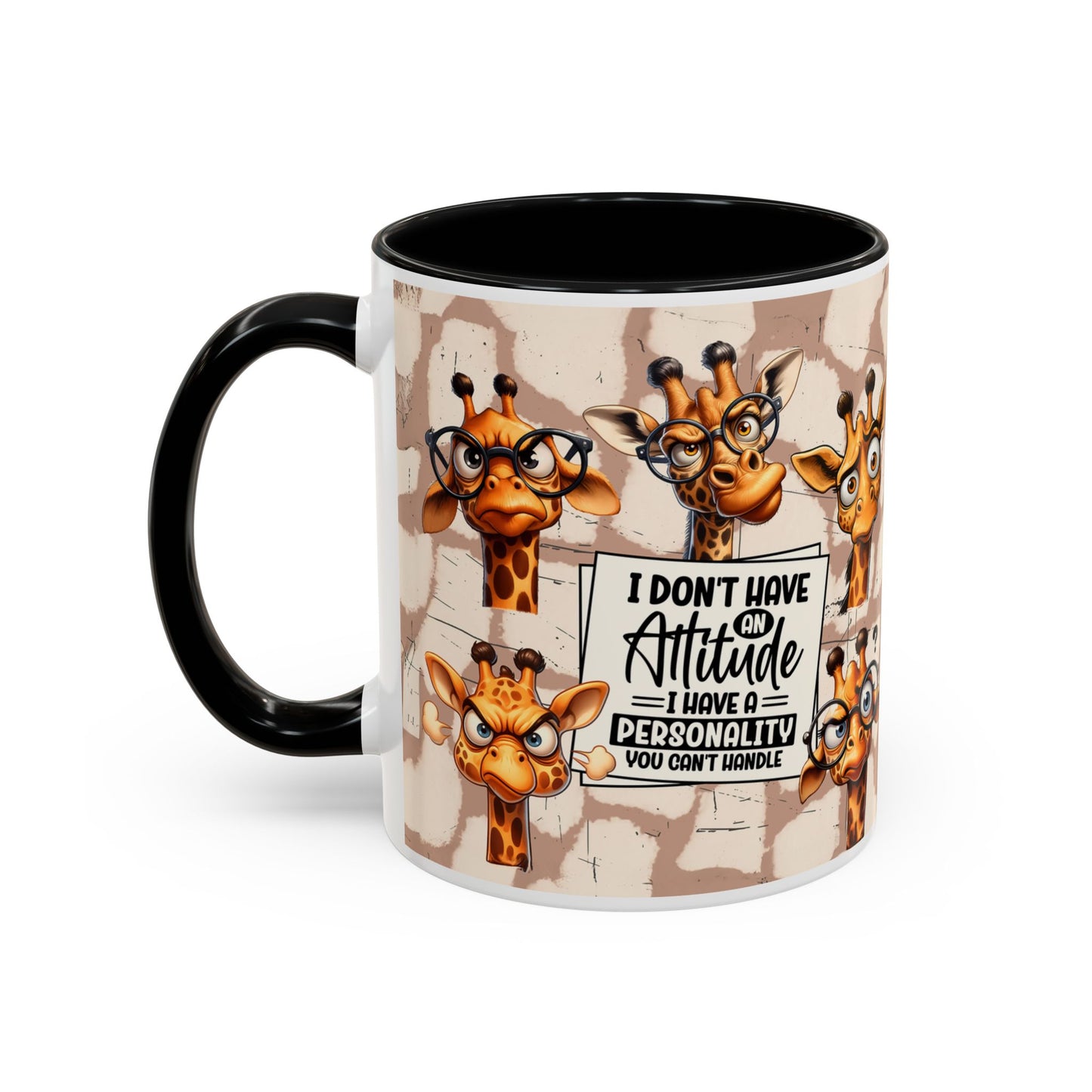 Giraffe 'I Don't Have Attitude' Accent Coffee Mug