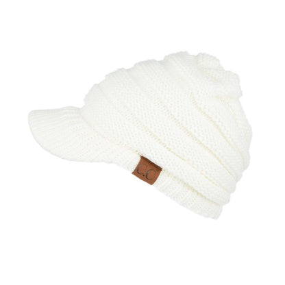 CC Brimmed Bun Beanie