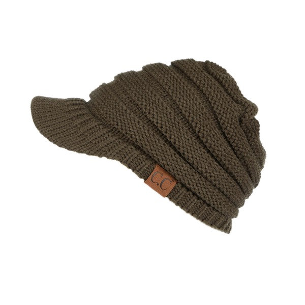 CC Brimmed Bun Beanie