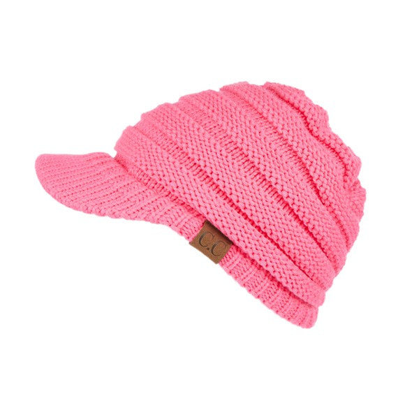 CC Brimmed Bun Beanie