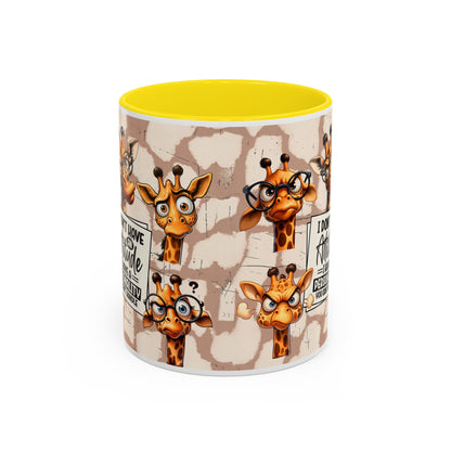 Giraffe 'I Don't Have Attitude' Accent Coffee Mug