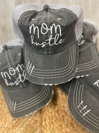 Mom Hustle Embroidered Trucker Hat