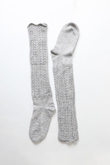 Shell Stitch Crew Socks