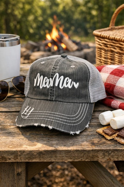 Happy Mama Embroidered Trucker Hat