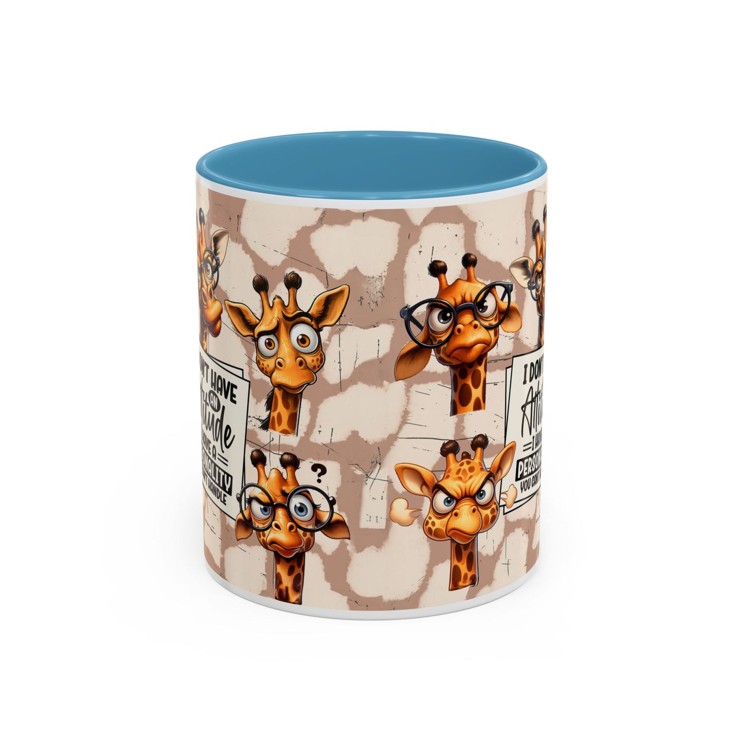 Giraffe 'I Don't Have Attitude' Accent Coffee Mug