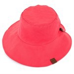 Solid Reversible Ponytail Bucket Hat