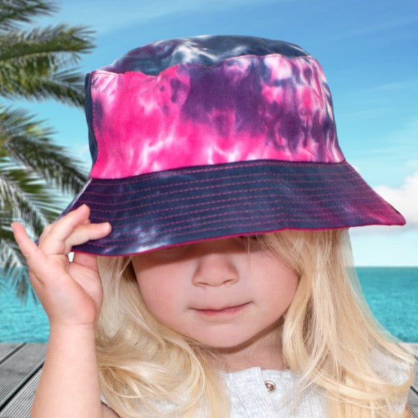 Kids Reversible Tie Dyed Bucket Hat