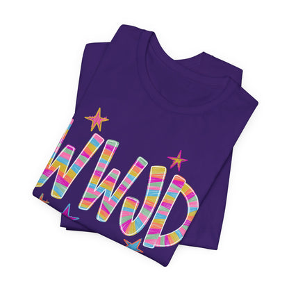 WWJD Rainbow Graphic Tee