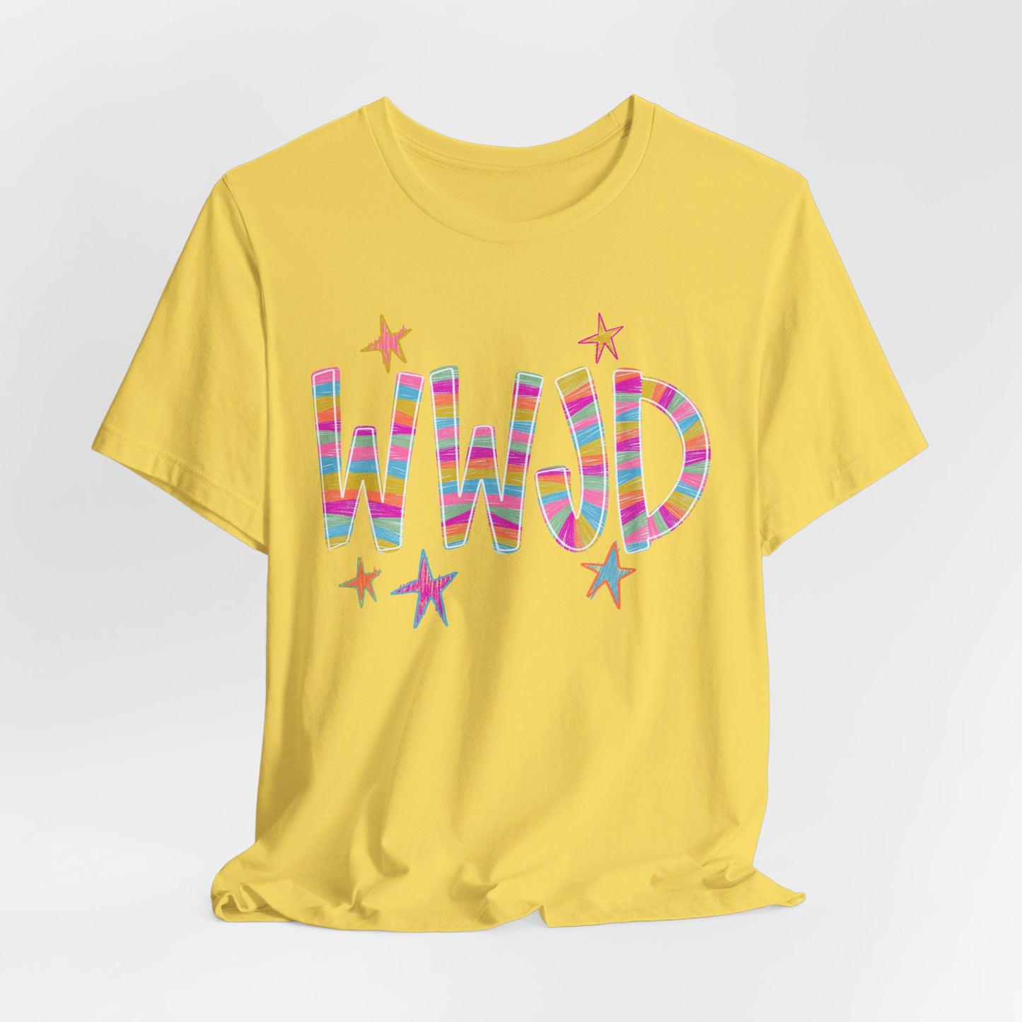 WWJD Rainbow Graphic Tee