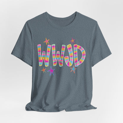 WWJD Rainbow Graphic Tee