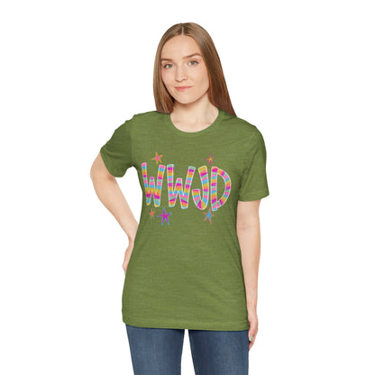 WWJD Rainbow Graphic Tee