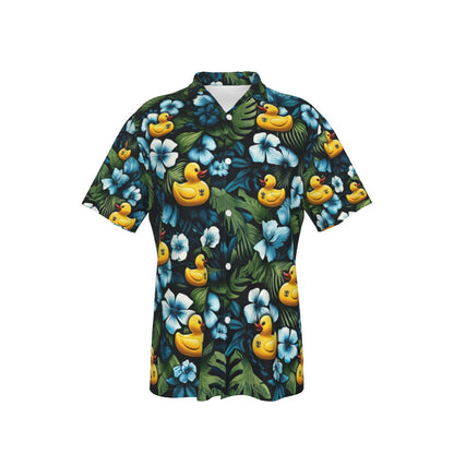 Ducky Royal Blue Hawaiian Shirt With Pocket