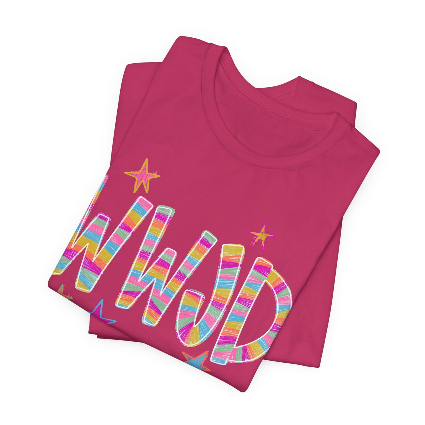 WWJD Rainbow Graphic Tee