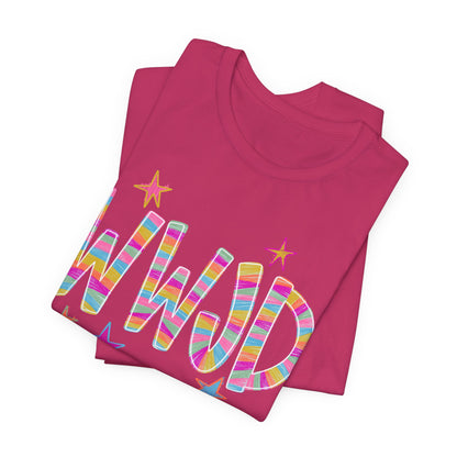 WWJD Rainbow Graphic Tee
